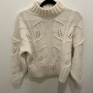 Cream Turtleneck Sweater